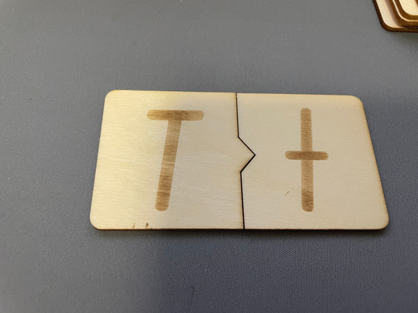 Wooden Letter Tiles - NSW Foundation Font - Puzzle